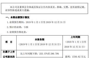 康芝药业2019年度预计亏损2050万元至2550万元 同比下降253.37%至